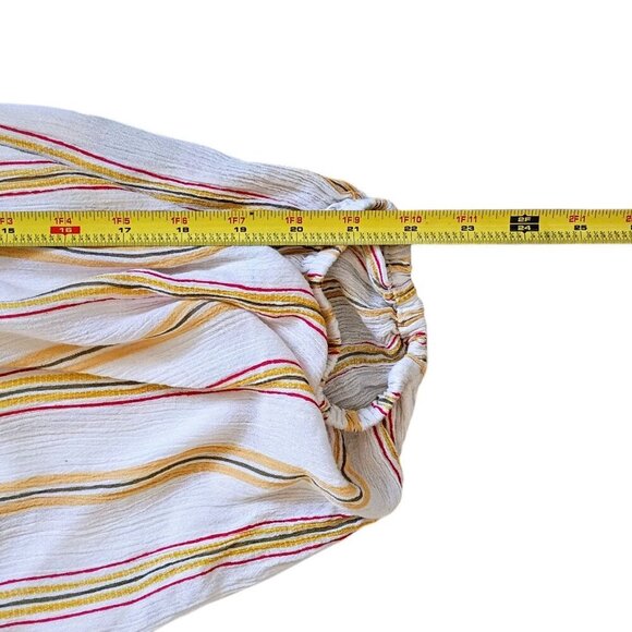 Urban Outfitters Boho Tunic Top M 3/4 Sleeve Striped Blouse Flowy Casual - Picture 8 of 11